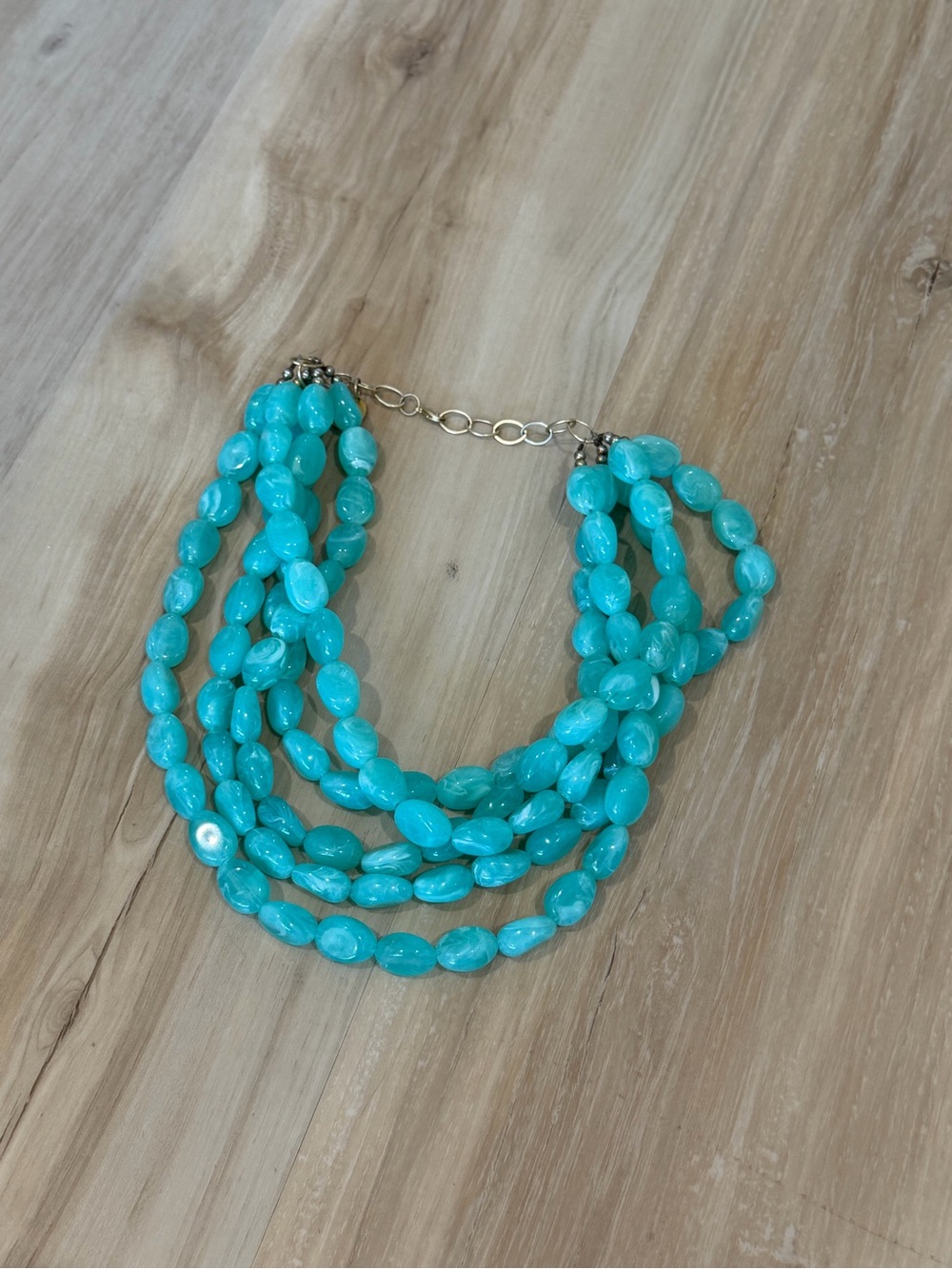 Turquoise Multi-Strand Beaded Necklace - Women Jewelry